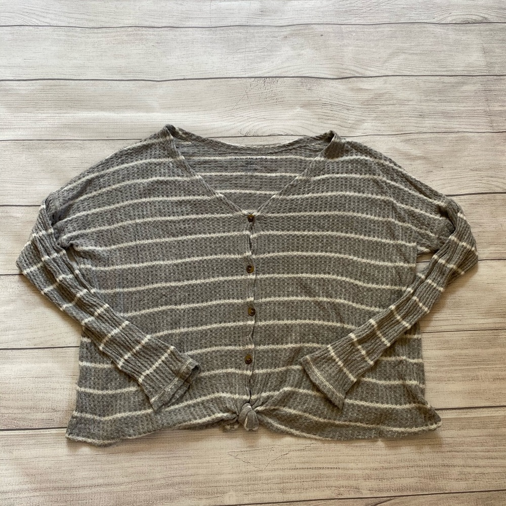 American eagle waffle tie shirt